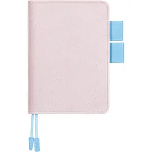 Soft Velvet A6 Notebook Cover 4.6 x 6.7 Inches Protective Planner Cover, Light Pink Durable Velvet Cover for Notebooks and Planners