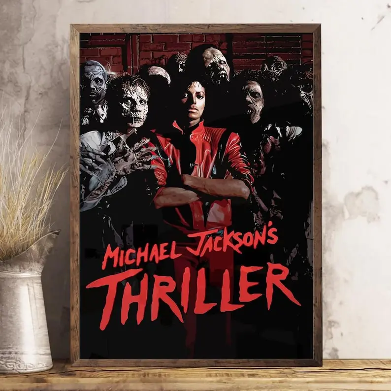 Michael Jackson Poster, King of Pop Wall Art, Grammy Awards Print, Vintage Music Decor, 80s Pop Culture, Musician Gift