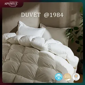 APSMILE Premium Feather Down Duvet@1984- Duvet Insert 90x90-100% Skin-Friendly- Medium Weight Quilted for All Season Bedding (Full/Queen, Ivory White)-TikTokShopLaborDaySale