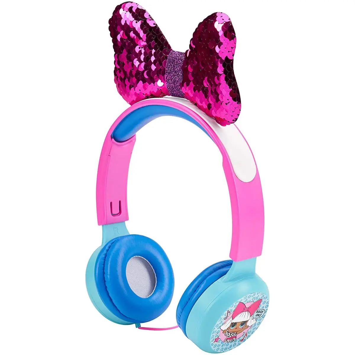 LOL Surprise HP2-13136 Kid-Safe Diva Headphones, Pink & Blue