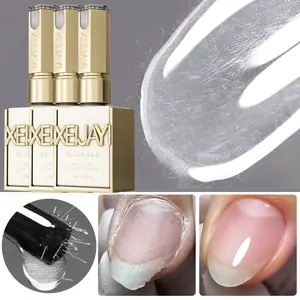 3PCS*15ML Nail Gel with Fiberglass - High-Density, Non-Breakable Adhesive for Damaged Nails, Quick Fix & Strengthening, Alcohol-Free Formula, Easy Application for Healthy Nails, Gel X Nail Supplies, Manicure Enhancement, Premium Packaging