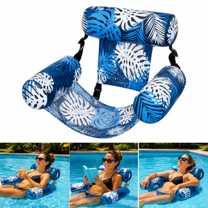 Inflatable Pool Floaters for Adults Heavy Duty Boneless Oversized Chaise Lounge Chairs and Blow Up Pool Noodles Summer Water Beach Fun