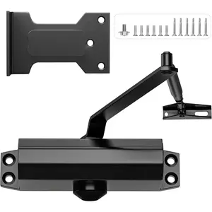 Soft Close Door Closer for Residential, LetBlack Finish, No Hold-Open Feature, Small Size ( for Houses)