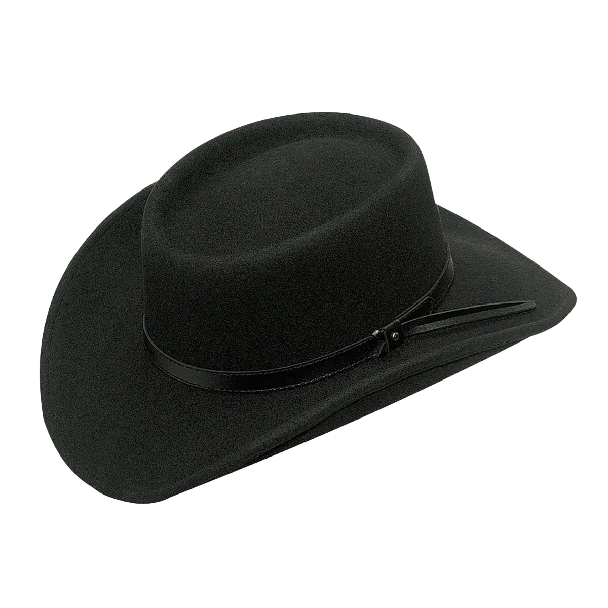 Twister Crushable Gambler Black Felt Wool Cowboy Hat 7211801