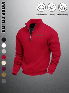 New men's warm and cozy padded sports hoodie jacket, suitable for outdoor activities such as mountain climbing, outdoor exploration, hiking, windproof and warm, men's stand-up collar mountain sports casual hoodie, Athletic Hoodies