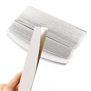 20pcs Reusable Metal Nail File Sanding Bands, Half-Moon Shape 100/180/240 Grit for Nail File Replacement, Durable Nail Care Accessories