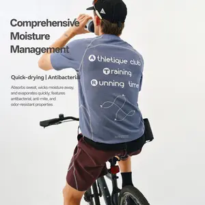 Men Summer New Arrival ATRY Waffle Knit Quick Dry Short Sleeve T Shirt Outdoor Sports Antibacterial Hasso Line Top Breathable Moisture Wicking Hiking Tee Shirt For Men And Women