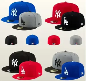 New Era Style MLB Baseball Hat – NY Yankees LA Dodgers Snapback Fitted Cap, Flat Brim High Crown Streetwear Fashion, Premium Embroidered Logo, Adjustable Unisex Urban Hip Hop Look