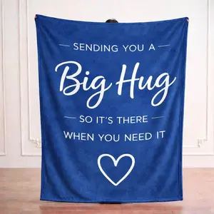 Thinking of You Get Well 'Sending You A Big Hug' Blanket,Soft Warm Encouragement Snuggle Throw Blanket Gifts for Women Men,Sympathy Throw for After Surgery, Chemo, Illness, Recovery