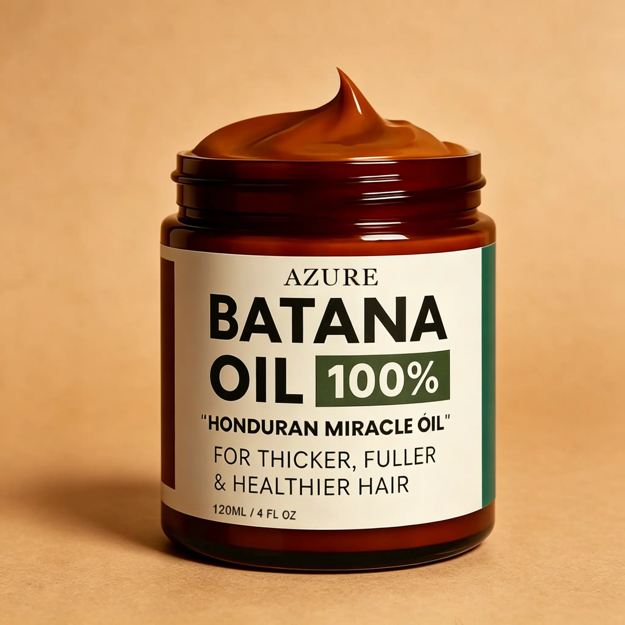 Azure Batana Oil 120ml – 100% Pure for Thicker, Fuller & Healthier Hair – Nourishes Scalp & Strengthens Strands – Daily Hair Care