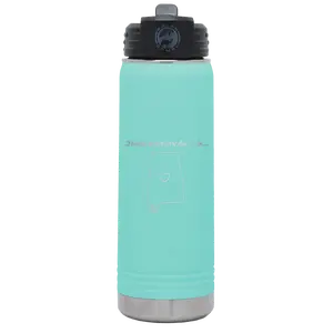 Alabama Heart 20 oz Water Bottle | Teal