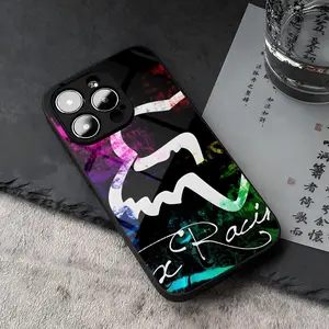 Cartoon Motorcycle Racing Foxes Phone Case Tempered Glass For iPhone 16 17 13 14 12 15 11 Pro Max Plus Mini X XR SE2020 Coque