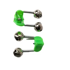 Green Bite Alarm Bell 2-Pack for Fishing - Easily Attaches to Rod - Novice to Experienced Anglers