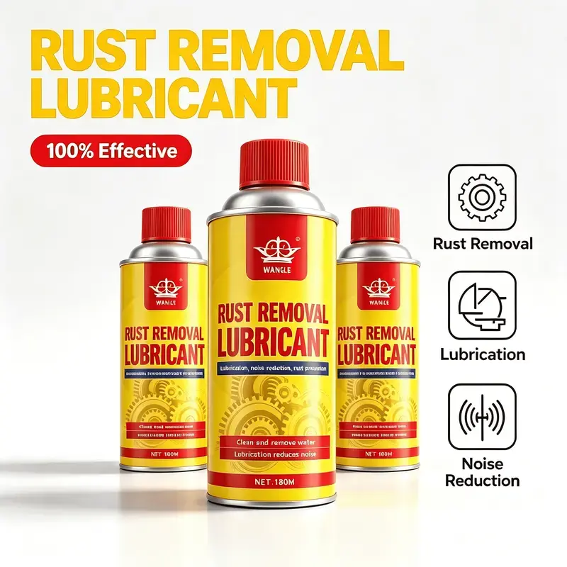 Rust Remover & Anti-Rust Lubricant Spray -Heavy-DutyMulti-Purpose Penetrating Oil Spray, DIYAutoCareLubricant, High Temp Anti-Rust Corrosion Inhibitor&SqueakFix, Ideal Maintenance Spray for Car Locks,Bearings& MetalHardware