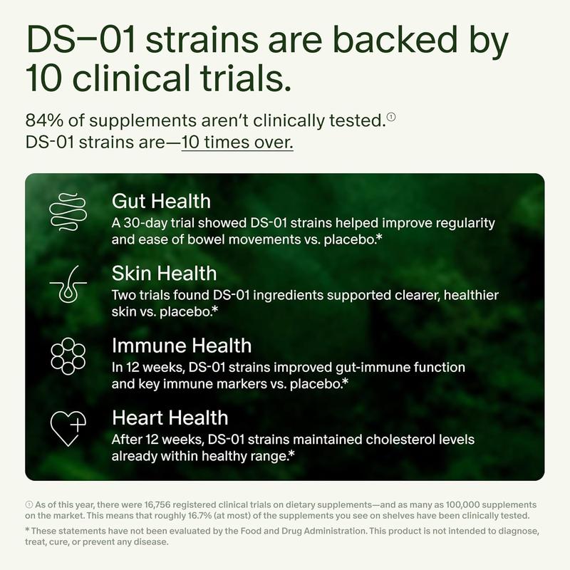 Seed DS-01 Daily Synbiotic - Prebiotic and Probiotic for Women & Men - Digestive Health, Gut Health, Immune Support, Bloating & Constipation Relief - Vegan & Shelf-Stable - 60 Capsules (30-Day Supply)