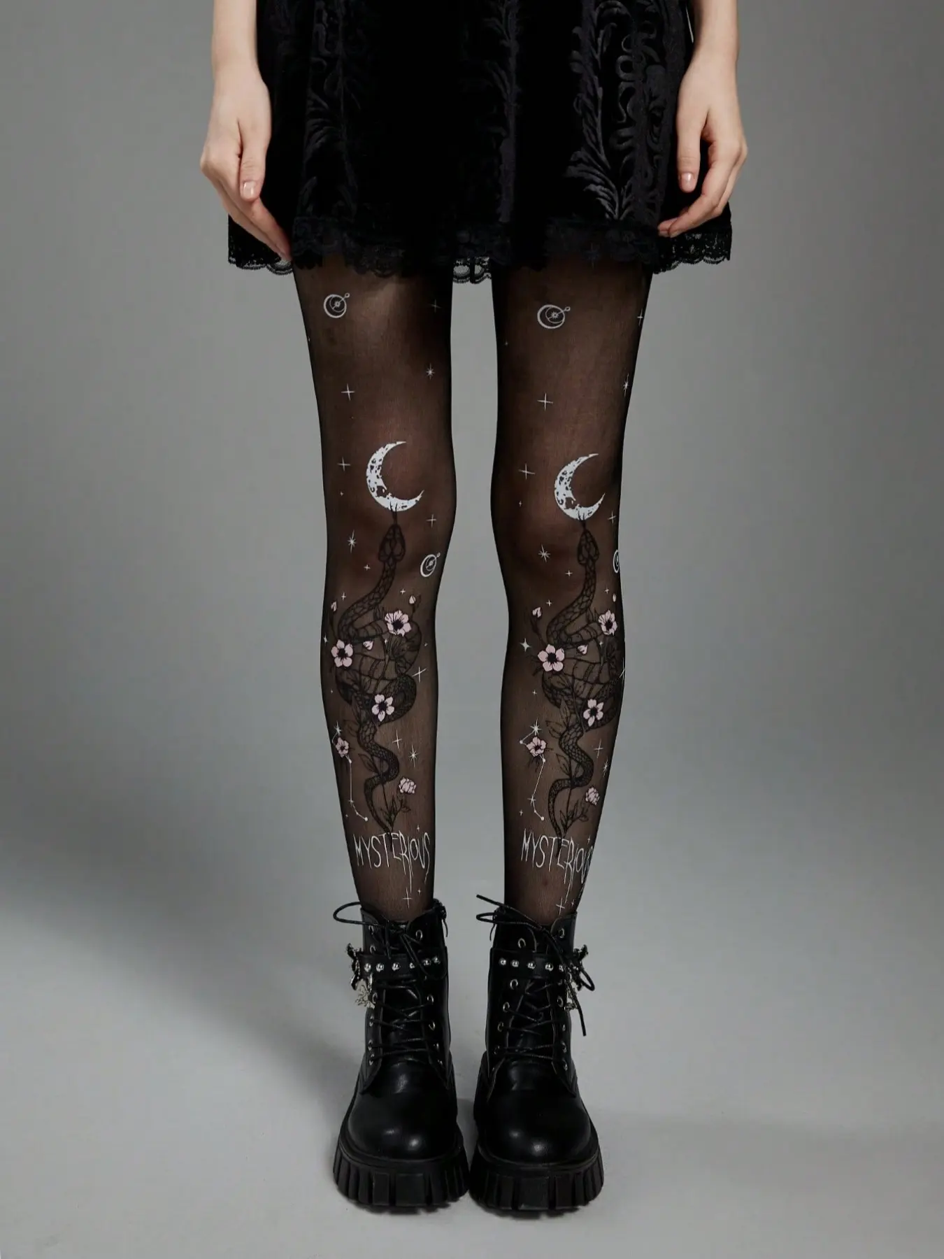 Women's Fashion Snake Print Sheer Stocking Pantyhose, Sexy Slimming Design, Comfortable & Stylish Party Legwear for Women Tights