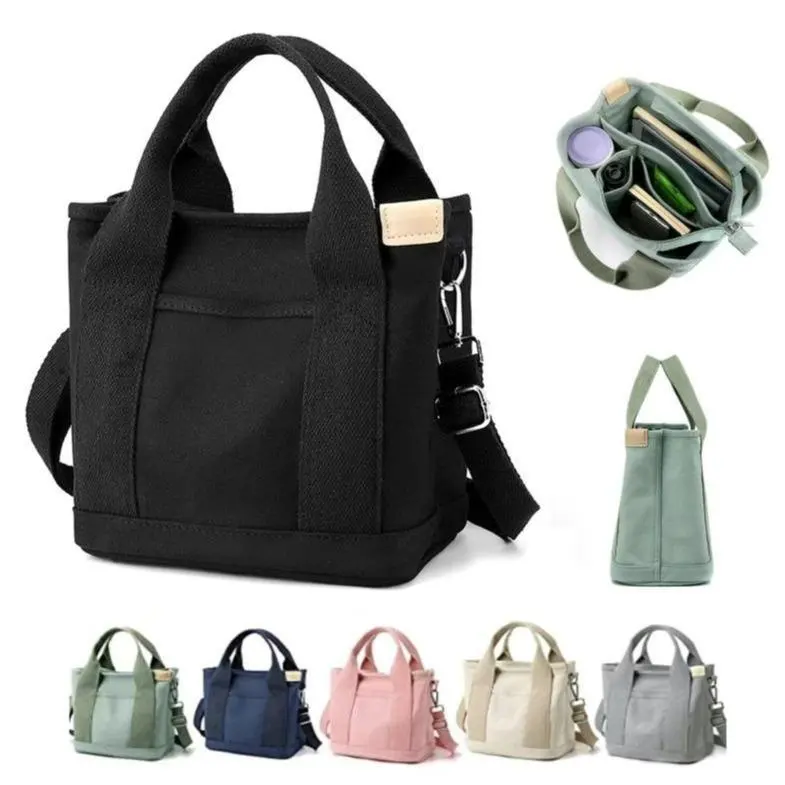 RIVERICH Canvas Tote Bag for Women, Crossbody Bag, Shoulder Bag with Zipper and Compartment for Work Travel Office Daily Use