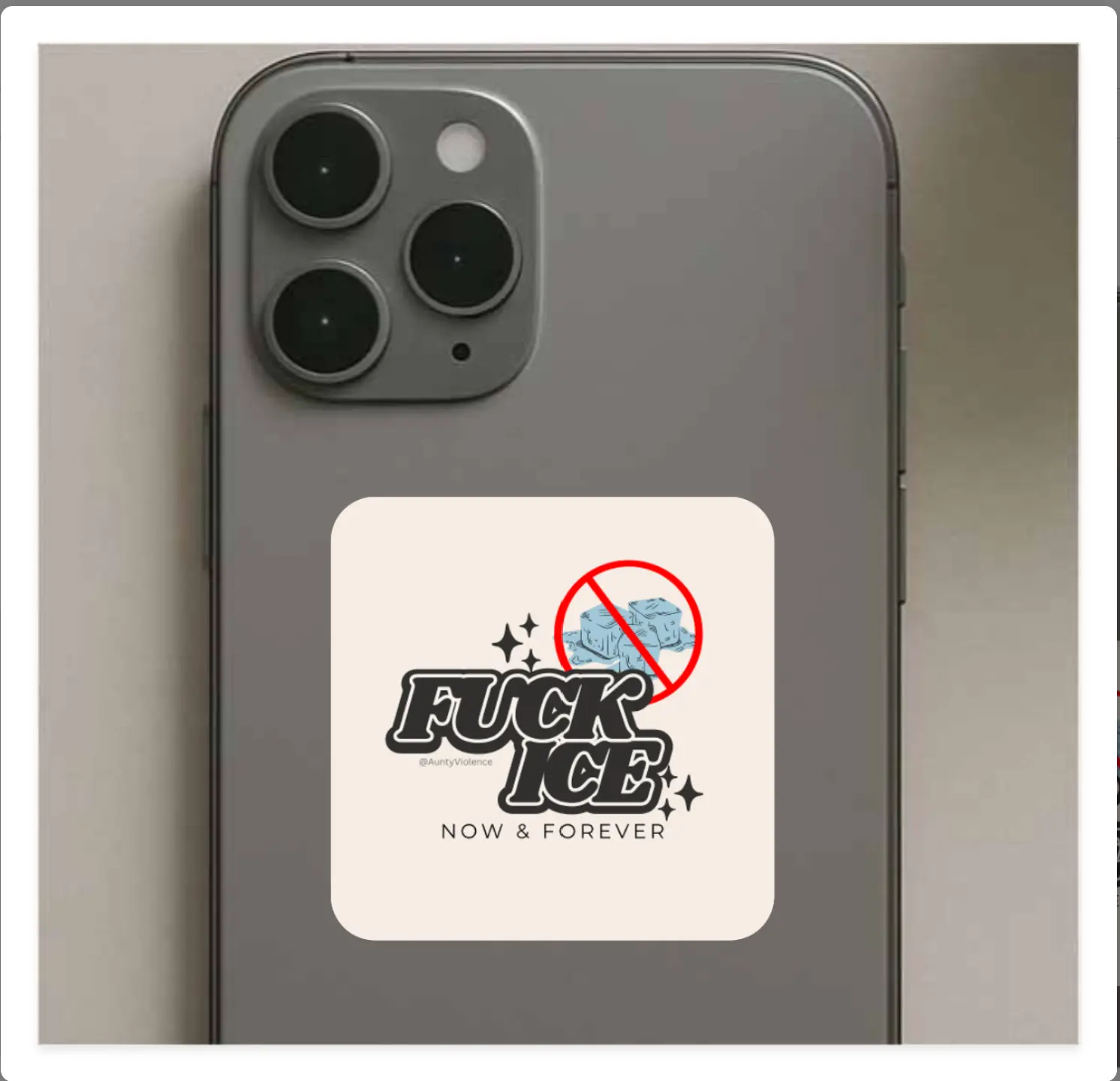 F ICE(NO Frozen Water) 2-inch Sticker, phone, laptop, scooter, car,
