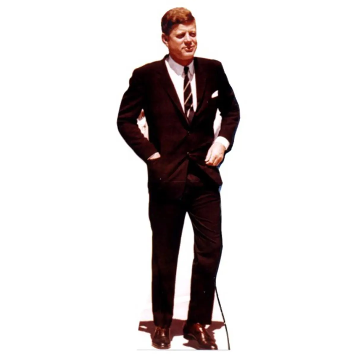 212 MAIN Life-Size Corrugated Cardboard Cutout of President John F. Kennedy, Wall-Mountable Home Decor, Ideal for Living Room, Party Decorating