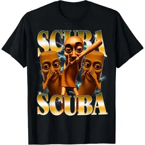 Scuba Tung Tung Sahur Stupid Dance Y2K Brainrot Meme T-Shirt
