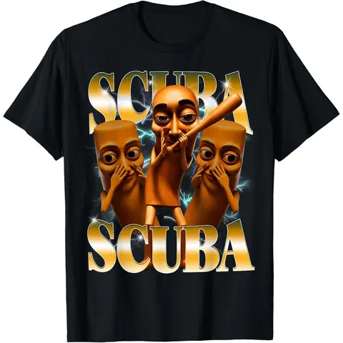 Scuba Tung Tung Sahur Stupid Dance Y2K Brainrot Meme T-Shirt