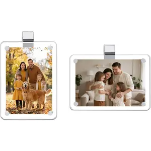 Transform Your Car with Stylish Magnetic Photo Holders - Capture Memories On-The-Go (2 Pack)