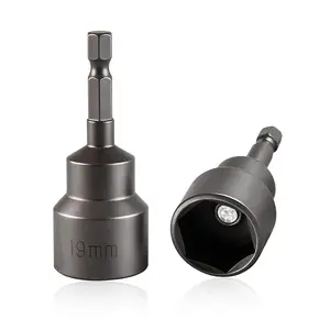 2 Packs Leveling Scissor RV Jack Socket,  Drill Adapter with 1/4in Quick Connect Hex Shank, Compatible with 3/4in(19mm) Hex Drive Jacks, Power Nut Driver Bit Set
