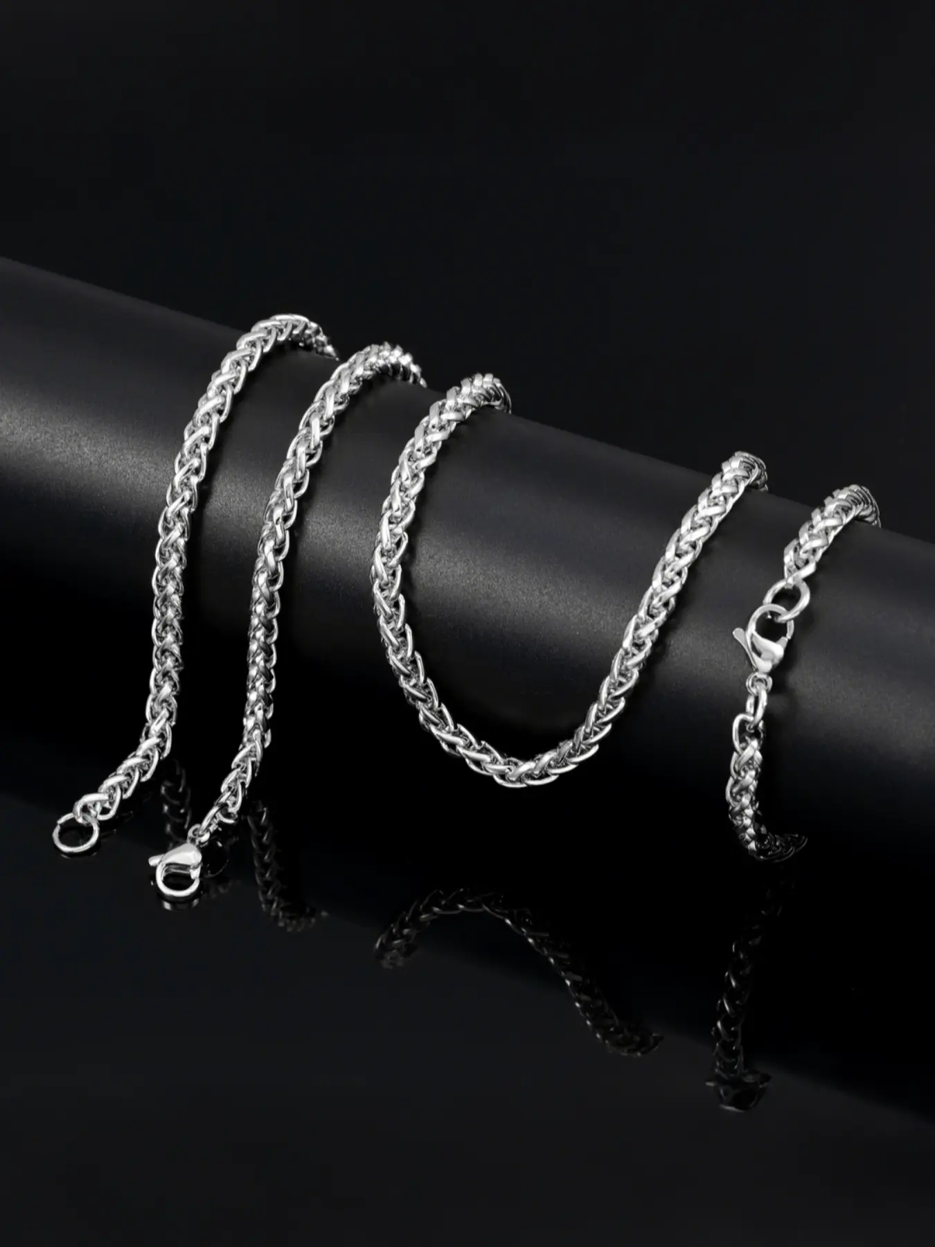Hip Hop Style Classic 5mm Spine Chain Necklace, Trendy Streetwear Artistic Jewelry, Perfect for Parties and Casual Outings, Fashion Cool Accessories