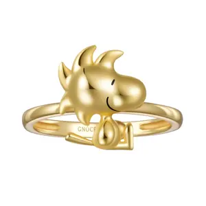 Gnoce Peanuts 18k Gold 925 Plated Woodstock Ring