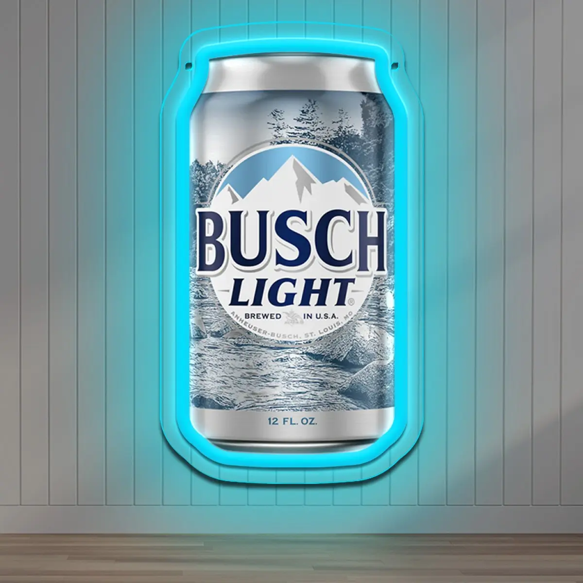 1 PC Wall-Mounted Light Blue Beer Can Acrylic Carved Neon Light, USB Powered Dimmable Light Sign, Home Lighting, Perfect for Home and Bar