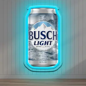 1 PC Wall-Mounted Light Blue Beer Can Acrylic Carved Neon Light | Home Lighting, USB Powered Dimmable, Perfect for Gaming Room,  St. Patrick's Day, Home Bar, Birthday Gifts, Valentine's Day, Halloween, Christmas, Outdoor Themed Restaurants, etc.