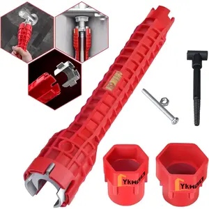 14-in-1 Faucet Wrench,Sink Faucet Installer Tool,Multi-functional Pipe Wrench,Bathroom Plumbing Installation & Repairs Wrench for Small Space Toilet Kitchen Bathroom Toilet Sink.