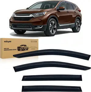 Nilight Window Rain Guards for Honda CR-V(CRV) 2017 2018 2019 2020 2021 2022, Window Wind Deflectors Vent Visors, Tape on-4PCS summervibes,