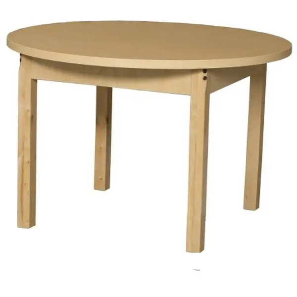 Round High Pressure Laminate Table With Hardwood Legs- 16 in.