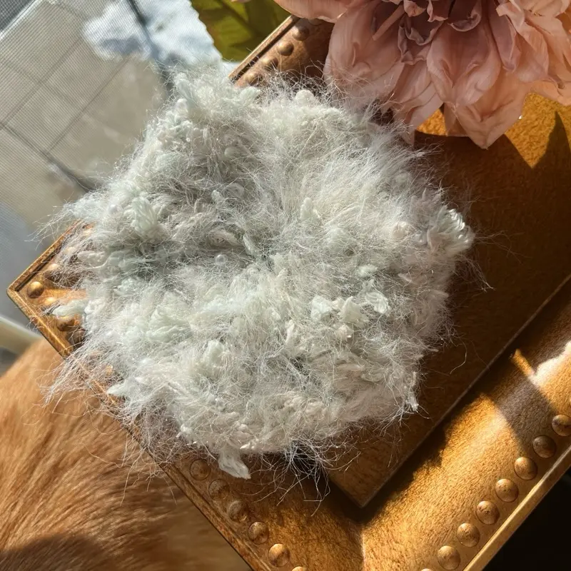 Artivelle Handmade crochet hair scrunchie [pearl Whisper]