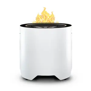 The Voyager is a propane fire pit with a built in sound system and our unique beat-to-music mode.