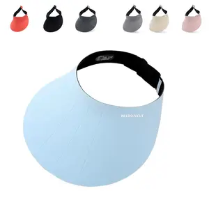 Breathable Ice Silk Sun Visor 2-Pack, No-Headache Seamless Design, UPF UV Protection Adjustable Cap for Outdoor Sports