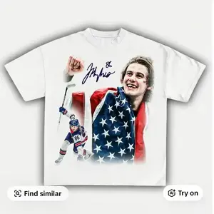 JACK HUGHES 'GOLDEN GOAL' TEE, Team USA T-shirt, Winter Olympics Shirt, Rettro Graphic Tees, Gift For Fan - hck10008