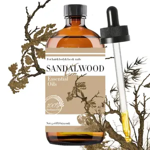 120ML Sandalwood Aromatic Essential Oil, Long-Lasting Scent, Home Use, Nail Hair Skin Care, Massage Diffuser Humidifier, Unisex, Meditation Gift