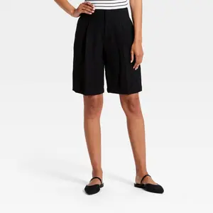 Women's Bermuda Shorts - A New Day Black 8
