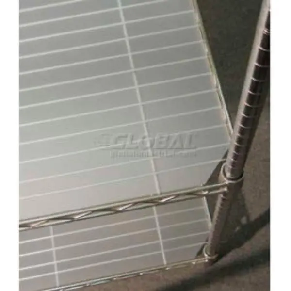 Chadko SM1430CL Durable Recyclable Polypropylene Shelf Liner Sheet - 14x30 in Transparent, Diagonal Cut, Anti-Scratch Home Supply for Kitchens, Storage, Reliable Lower Shelf Protection, Easy to Clean