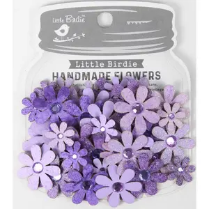 Little Birdie - Sparkle Florettes Paper Flowers - Lavender Whisper