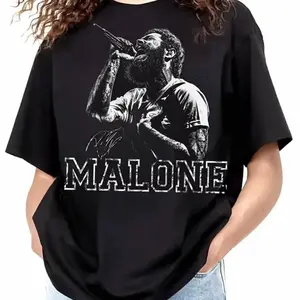Malone Inspired Graphic Tee, Vintage Streetwear Fan Shirt