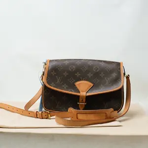 Pre-owned Louis Vuitton Diane Monogram Canvas Baguette Top Handle Bag Gold Hardware