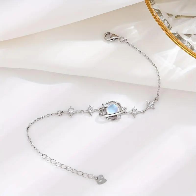KC Elegant Star & Moon Bracelet, Sweet Gift for Daughter, Ideal Present for Niece, Granddaughter, Girls & Teen Girls