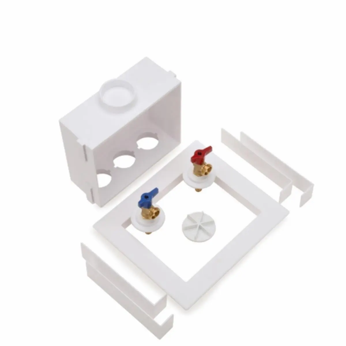 212 MAIN Compact Washer Machine Box - 1/2" Valve, PEX Adapter, Brass Parts, Small Size, Snap Plate, Easy-to-Remove Knockout, Fits PVC/Pipes, for Sailing Water Sports
