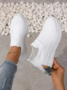 Women's Ultra-Light Sport Casual Shoes, Fashionable Breathable Mesh Slip-On Sneakers, Comfortable Walking Running Shoes, Travel Shoes