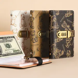 2026 New Password-Lock Savings Book 100-Day Challenge Journal for Cash Storage Cultivate Consistent Saving Habit Secure Password Lock Design Planner Notebook Finance Checklist Organizer