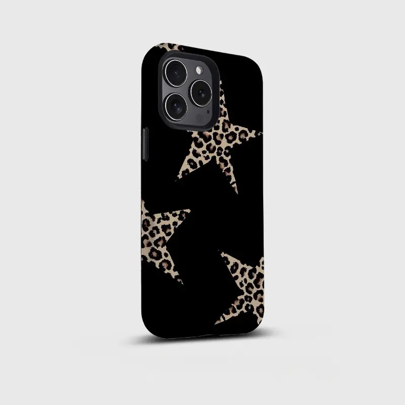 leopard star Phone Case for use with iphone 17 air 16 pro max 15 plus 14 pro 13/12/11 cool Y2K phone cases for iphone X/XS XSMAX XR 7/8 PLUS cheetah print trendy phone case