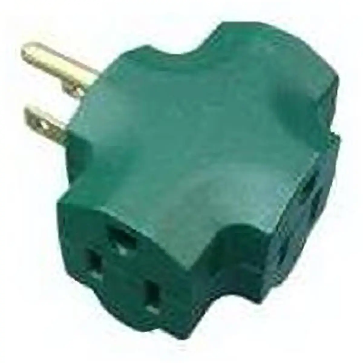 212 MAIN Master Electrician KAB3FT-1 Green Indoor 3-Outlet Electrical Adapter Socket Holder, Heavy-Duty, Grounded Plug, UL Listed, Multiple Sockets for Indoor Use
